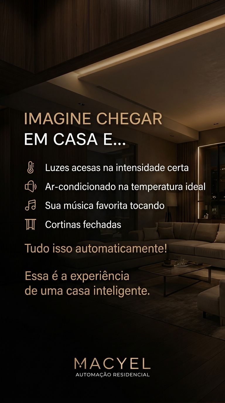 Ambiente residencial automatizado com cenas inteligentes