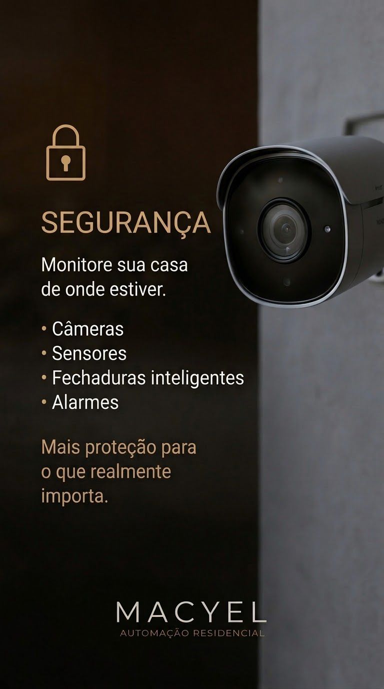 Câmera de segurança em ambiente residencial